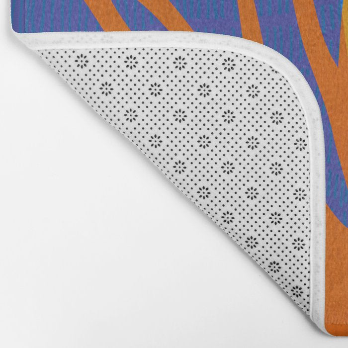 Colorful Botanic Shapes Bath Mat Gallery Image 2