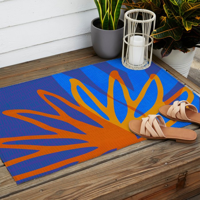 Colorful Botanic Shapes Outdoor Rug Gallery Image 2