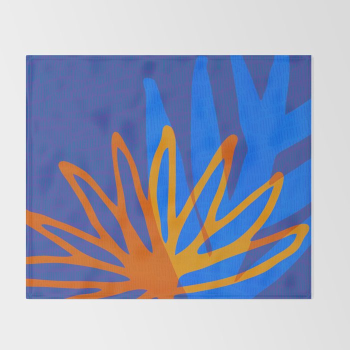 Colorful Botanic Shapes Throw Blanket Gallery Image 2