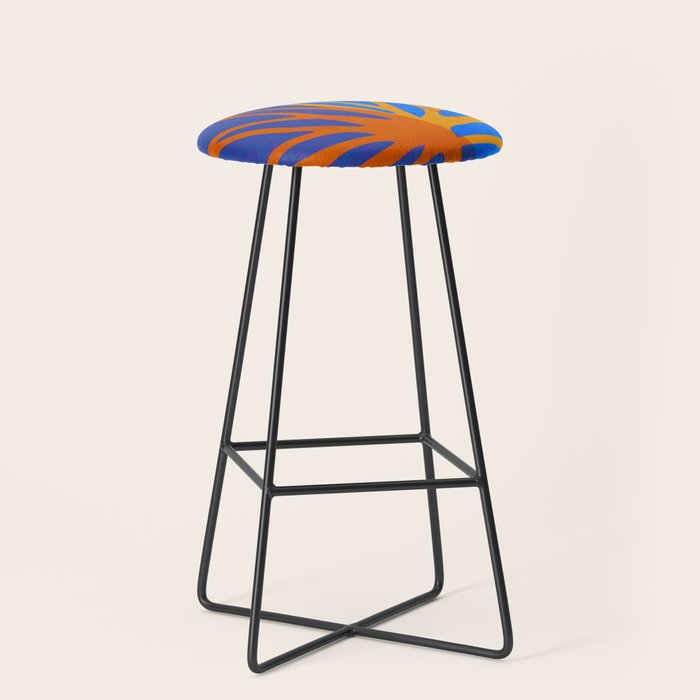 Colorful Botanic Shapes Stool Gallery Image 1