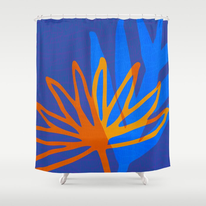 Colorful Botanic Shapes Shower Curtain Gallery Image 1
