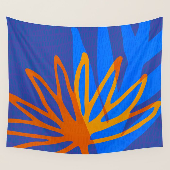 Colorful Botanic Shapes Wall Tapestry Gallery Image 4