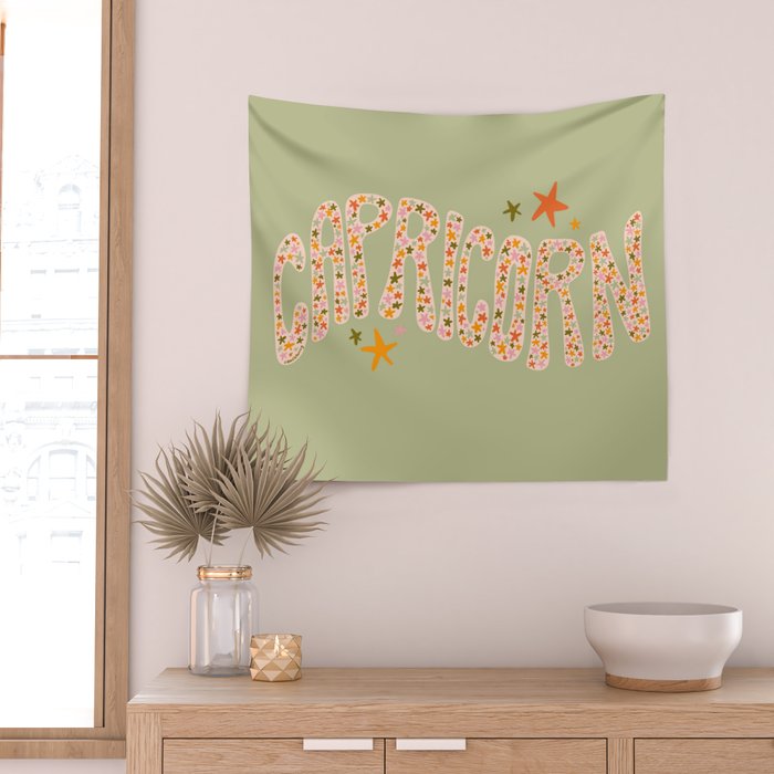Starry Capricorn Wall Tapestry Gallery Image 2