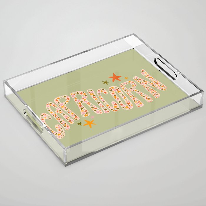Starry Capricorn Acrylic Tray Gallery Image 1