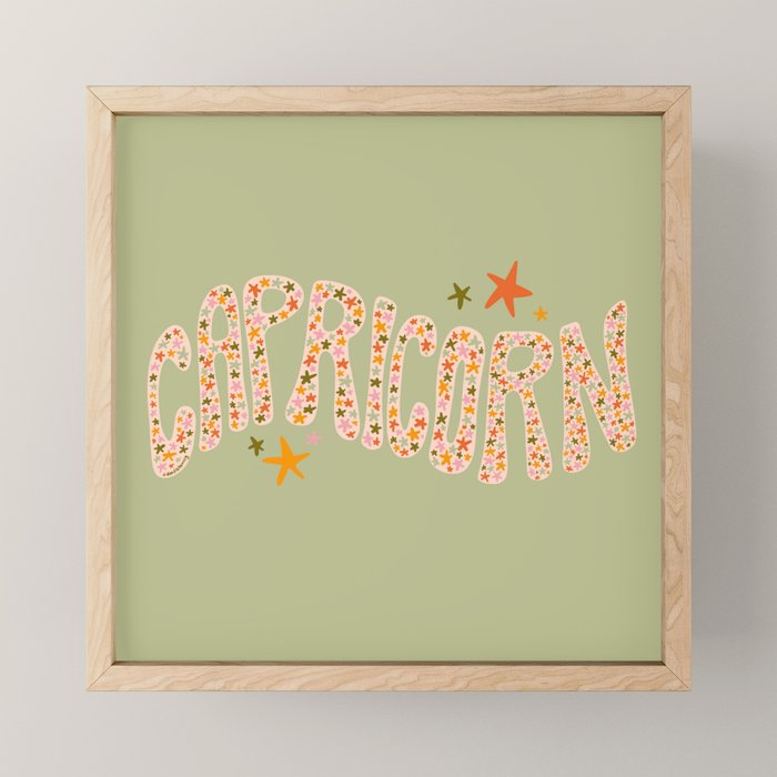 Starry Capricorn Mini Art Print Gallery Image 1