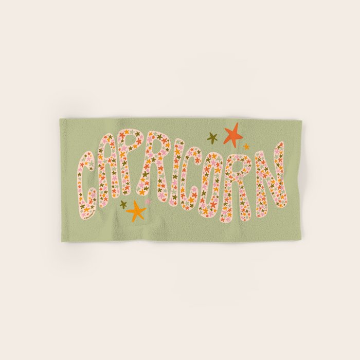 Starry Capricorn Bath Towel Gallery Image 1
