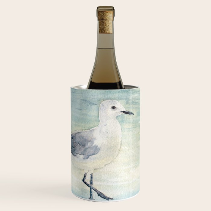 Seagull on the beach Wine Chiller Gallery Image 1