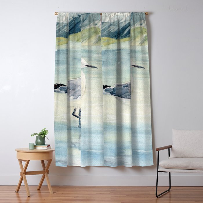 Seagull on the beach Window Curtain Gallery Image 5