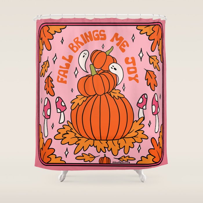 Fall Brings Me Joy Shower Curtain Gallery Image 1