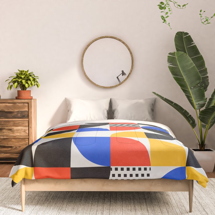 Shape & Pattern Study: Mid-Century Bauhaus Series Comforter Gallery Image 3