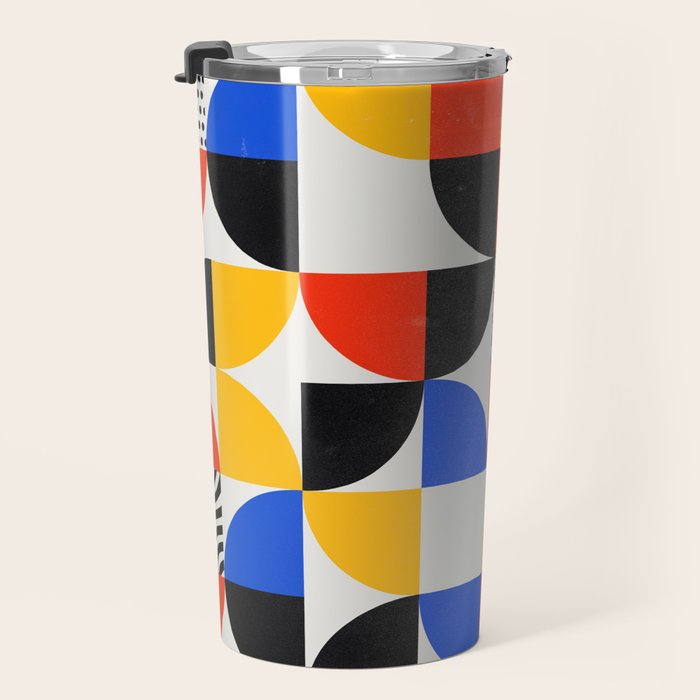 Shape & Pattern Study: Mid-Century Bauhaus Series Travel Mug Gallery Image 3
