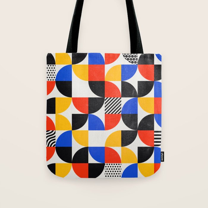 Shape & Pattern Study: Mid-Century Bauhaus Series Tote Bag Gallery Image 1