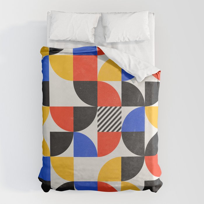 Shape & Pattern Study: Mid-Century Bauhaus Series Duvet Cover Gallery Image 6