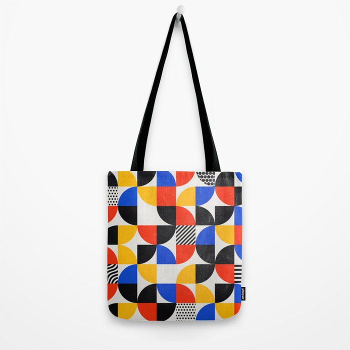 Shape & Pattern Study: Mid-Century Bauhaus Series Tote Bag Gallery Image 2