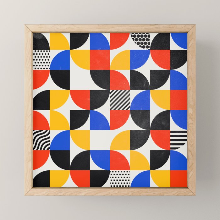 Shape & Pattern Study: Mid-Century Bauhaus Series Mini Art Print Gallery Image 1