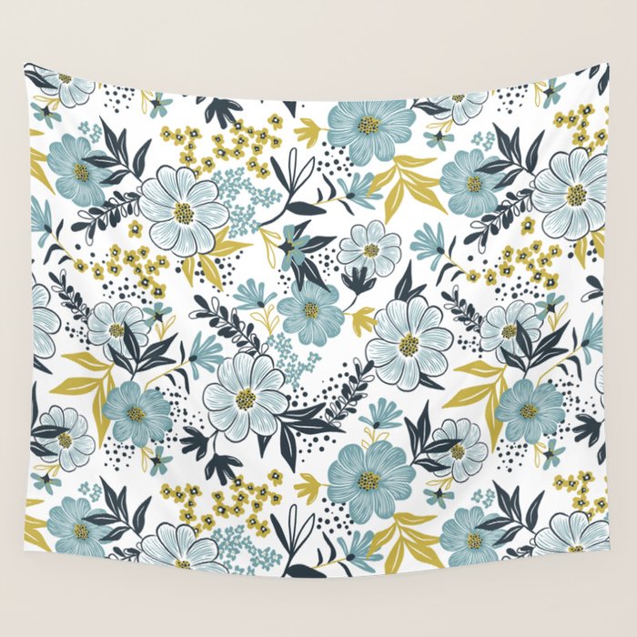 Harper - Dusk Blue Wall Tapestry Gallery Image 4