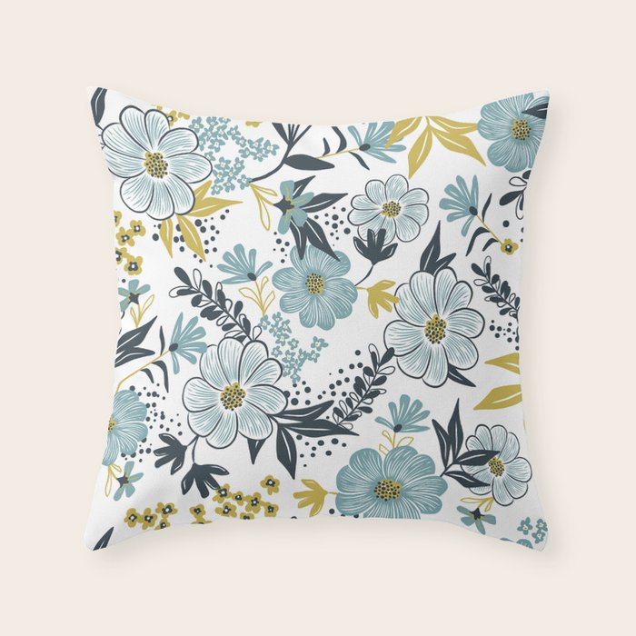 Harper - Dusk Blue Throw Pillow Gallery Image 6