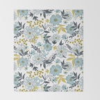 Harper - Dusk Blue Throw Blanket Gallery Image 2