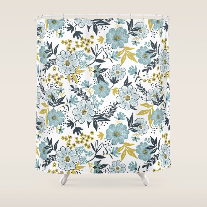 Harper - Dusk Blue Shower Curtain Gallery Image 1