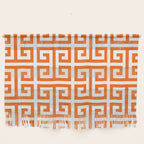 Orange and White Greek Key Wall Hanging Gallery Image 1