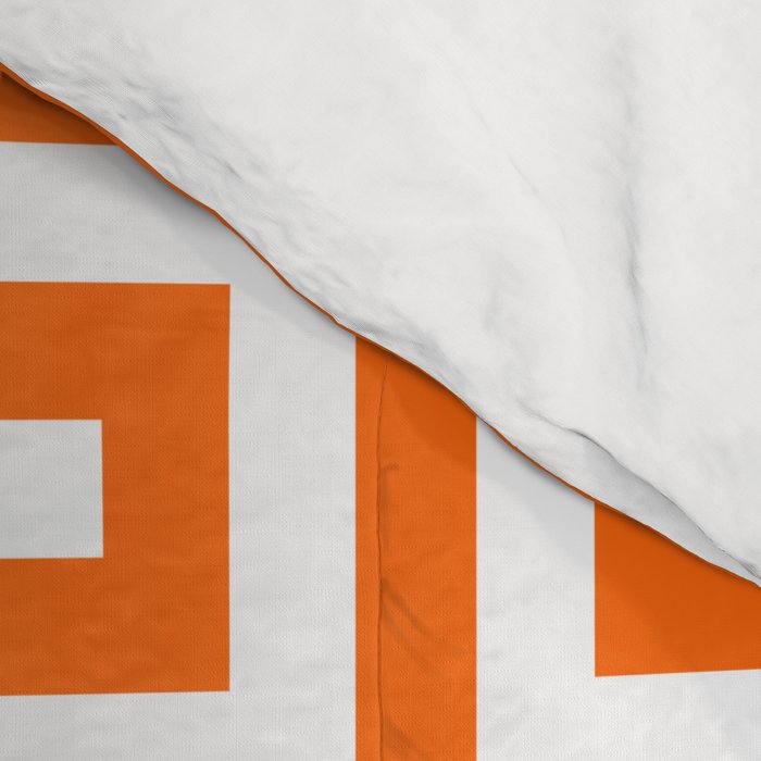 Orange and White Greek Key Comforter Gallery Image 4