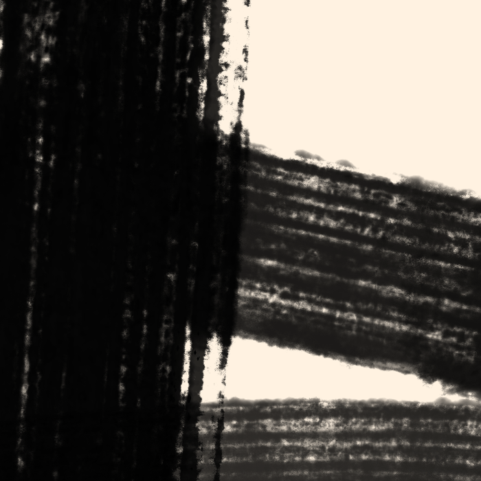 Abstract Minimalist Painted Brushstrokes in Black and Almond Cream 1 Coffee Mug Gallery Image 2