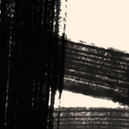 Abstract Minimalist Painted Brushstrokes in Black and Almond Cream 1 Coffee Mug Gallery Image 2
