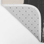 Abstract Minimalist Painted Brushstrokes in Black and Almond Cream 1 Bath Mat Gallery Image 2