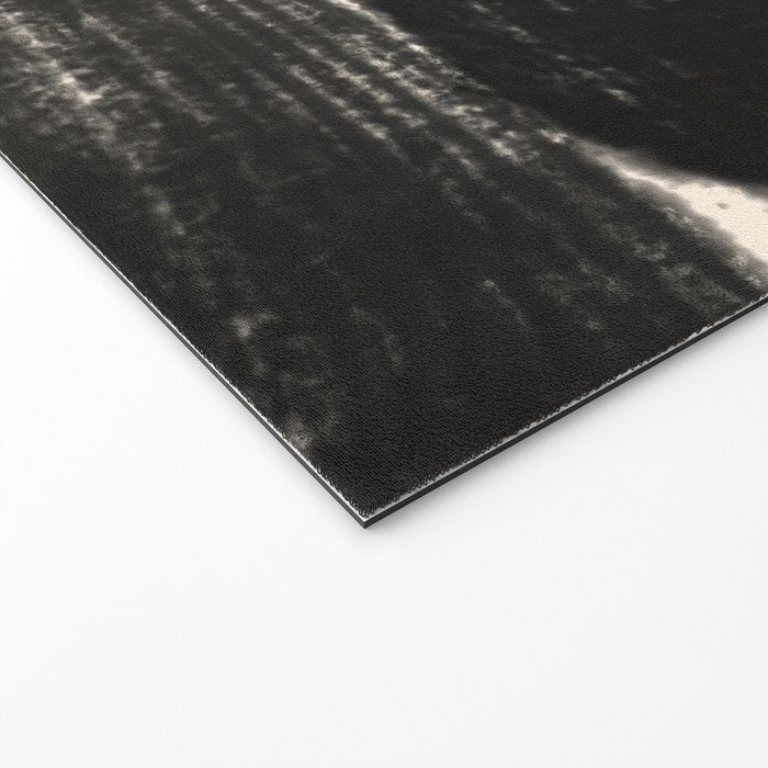 Abstract Minimalist Painted Brushstrokes in Black and Almond Cream 1 Welcome Mat Gallery Image 2