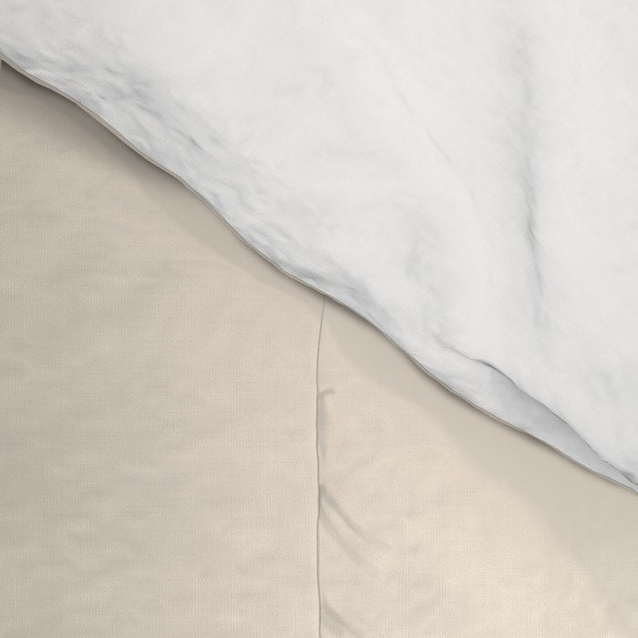 Abstract Minimalist Painted Brushstrokes in Black and Almond Cream 1 Comforter Gallery Image 4