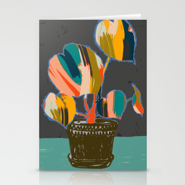 colorful plant pot Stationery Card Gallery Image 2
