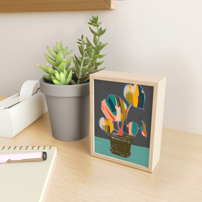 colorful plant pot Mini Art Print Gallery Image 2