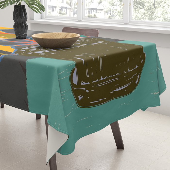 colorful plant pot Tablecloth Gallery Image 3