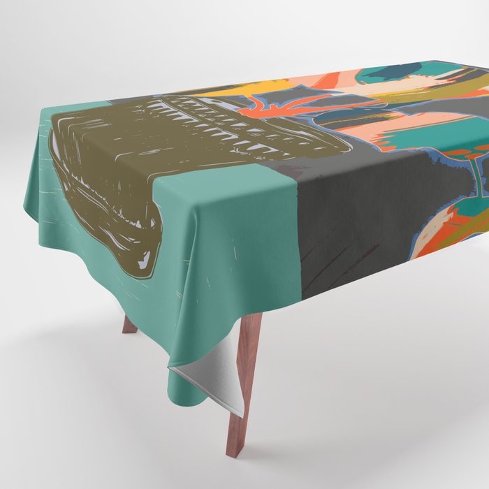 colorful plant pot Tablecloth Gallery Image 1