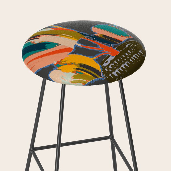 colorful plant pot Stool Gallery Image 2