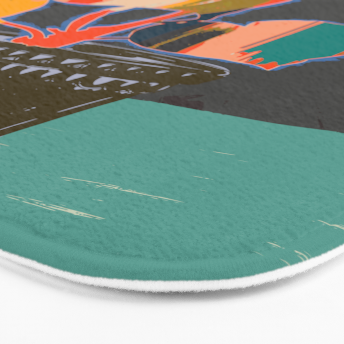 colorful plant pot Bath Mat Gallery Image 3
