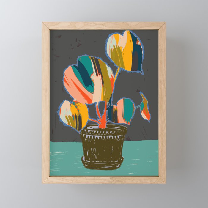 colorful plant pot Mini Art Print Gallery Image 1