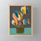 colorful plant pot Mini Art Print Gallery Image 1