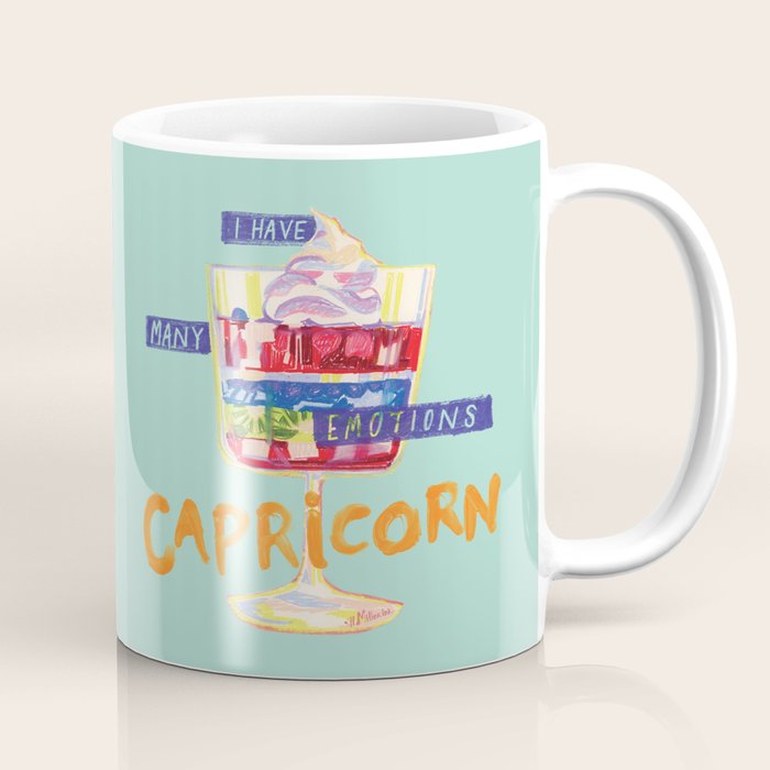 Capricorn Feelings in Pastel Green | Zodiac Series Coffee Mug Gallery Image 1