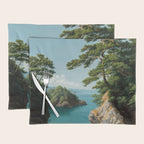 Coastal summer beach Japanese Wall Art Botanical Japandi Wall Art Painting Living Room Decor Placemat Gallery Image 1