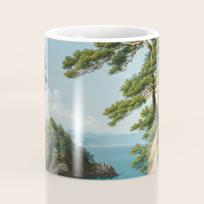 Coastal summer beach Japanese Wall Art Botanical Japandi Wall Art Painting Living Room Decor Coffee Mug Gallery Image 4