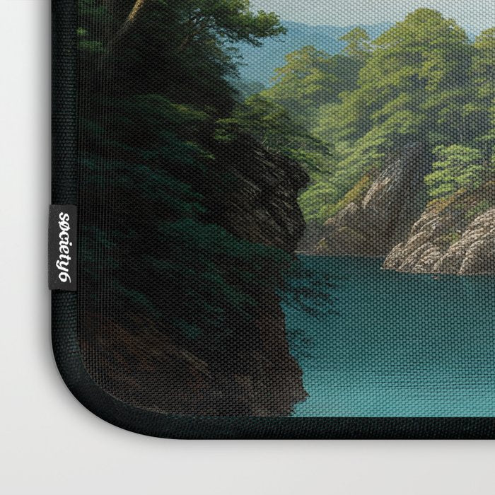 Coastal summer beach Japanese Wall Art Botanical Japandi Wall Art Painting Living Room Decor Laptop Sleeve Gallery Image 3