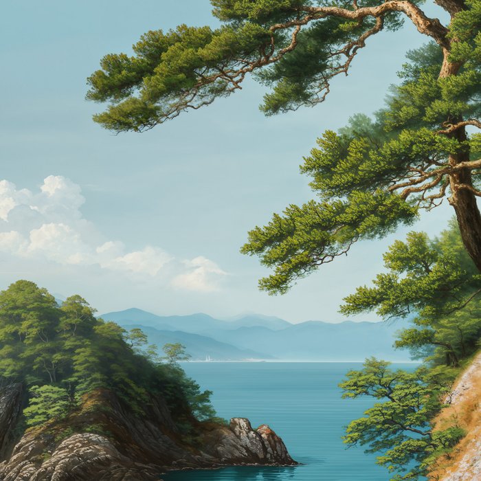 Coastal summer beach Japanese Wall Art Botanical Japandi Wall Art Painting Living Room Decor Coffee Mug Gallery Image 2