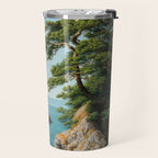 Coastal summer beach Japanese Wall Art Botanical Japandi Wall Art Painting Living Room Decor Travel Mug Gallery Image 2