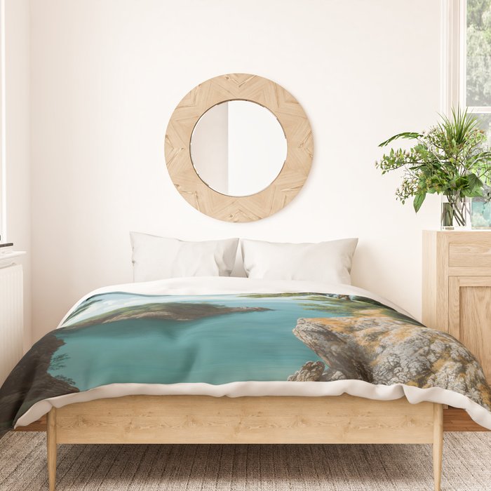 Coastal summer beach Japanese Wall Art Botanical Japandi Wall Art Painting Living Room Decor Duvet Cover Gallery Image 3