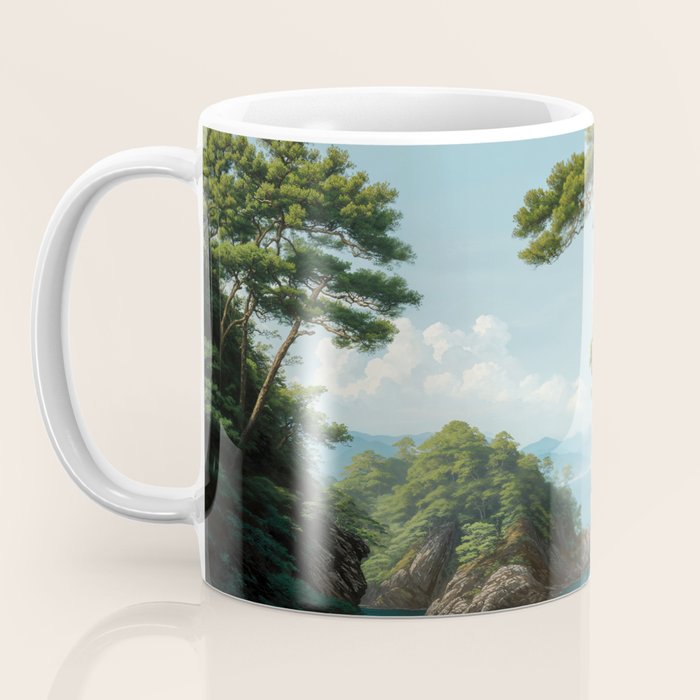 Coastal summer beach Japanese Wall Art Botanical Japandi Wall Art Painting Living Room Decor Coffee Mug Gallery Image 3