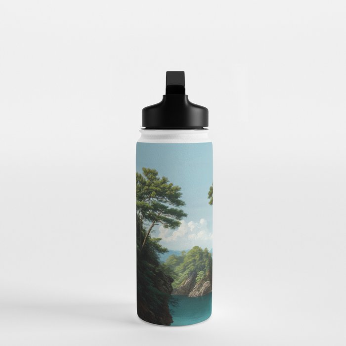 Coastal summer beach Japanese Wall Art Botanical Japandi Wall Art Painting Living Room Decor Water Bottle Gallery Image 3