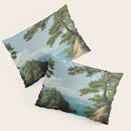 Coastal summer beach Japanese Wall Art Botanical Japandi Wall Art Painting Living Room Decor Pillow Sham Gallery Image 3