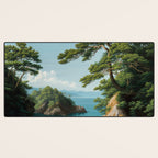 Coastal summer beach Japanese Wall Art Botanical Japandi Wall Art Painting Living Room Decor Desk Mat Gallery Image 3
