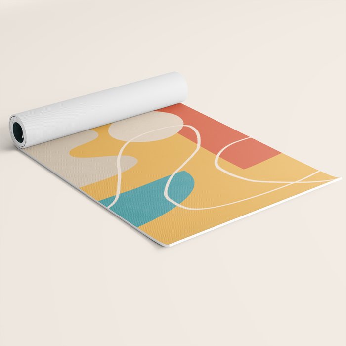 Minimal Colorful Abstract Shapes 7 Yoga Mat Gallery Image 2